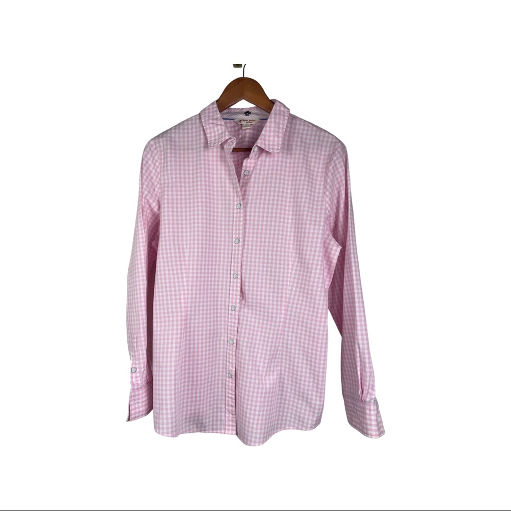 Brooks brothers pink gingham button down